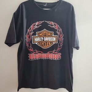 Harley Davidson Bahamas Short Sleeve T-Shirt Men's Size XL Black Double Sided